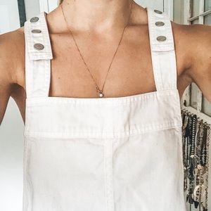 NWOT Free People Lilac Denim Overall Jumper Dress